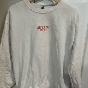 White Alpha Phi Sweatshirt